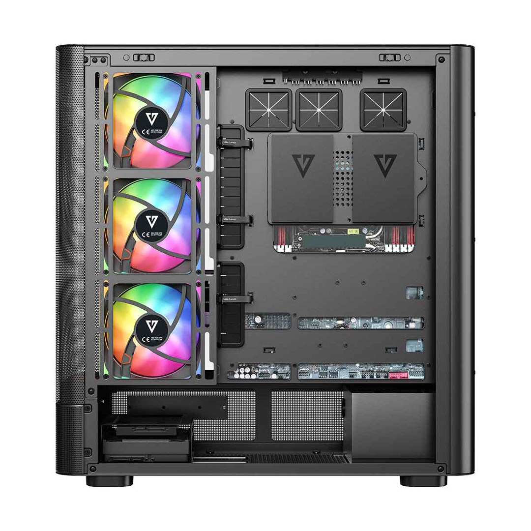 Kućište MODECOM Volcano AQ 500 ARGB (Midi Tower, ATX, 4x 120mm ARGB ventilatora, kaljeno staklo)-4