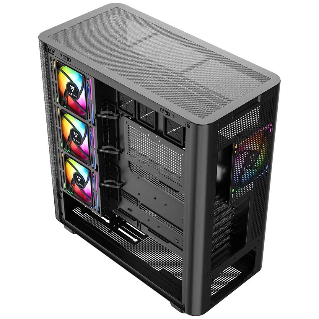 Kućište MODECOM Volcano AQ 500 ARGB (Midi Tower, ATX, 4x 120mm ARGB ventilatora, kaljeno staklo)-5