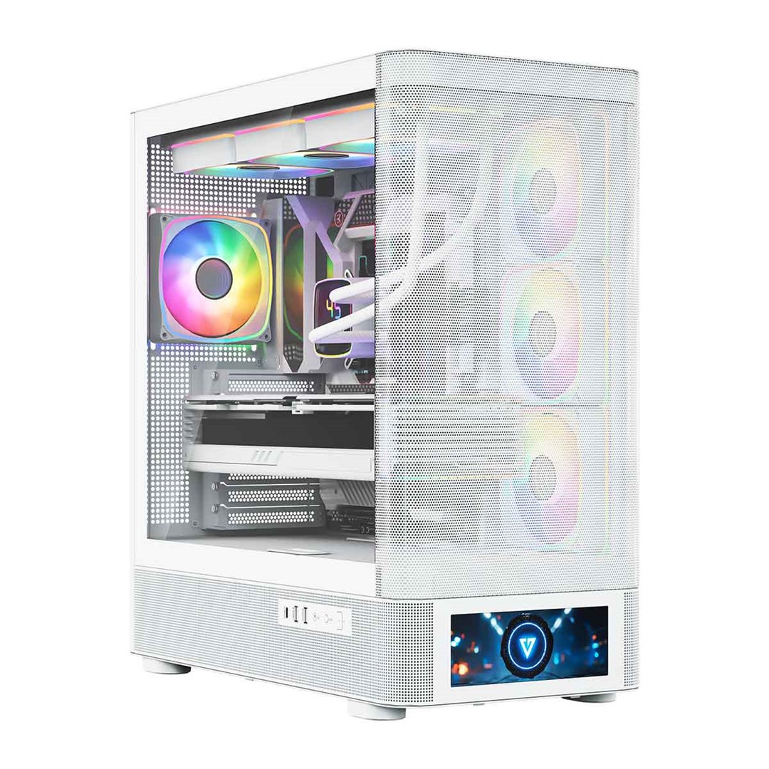 Kućište za računalo MODECOM VOLCANO AQ 500 (ARGB, Midi Tower, Bijelo)-2