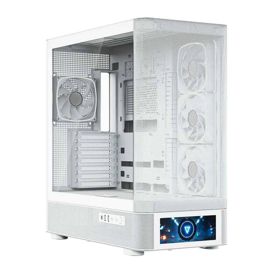 Kućište za računalo MODECOM VOLCANO AQ 500 (ARGB, Midi Tower, Bijelo)-1