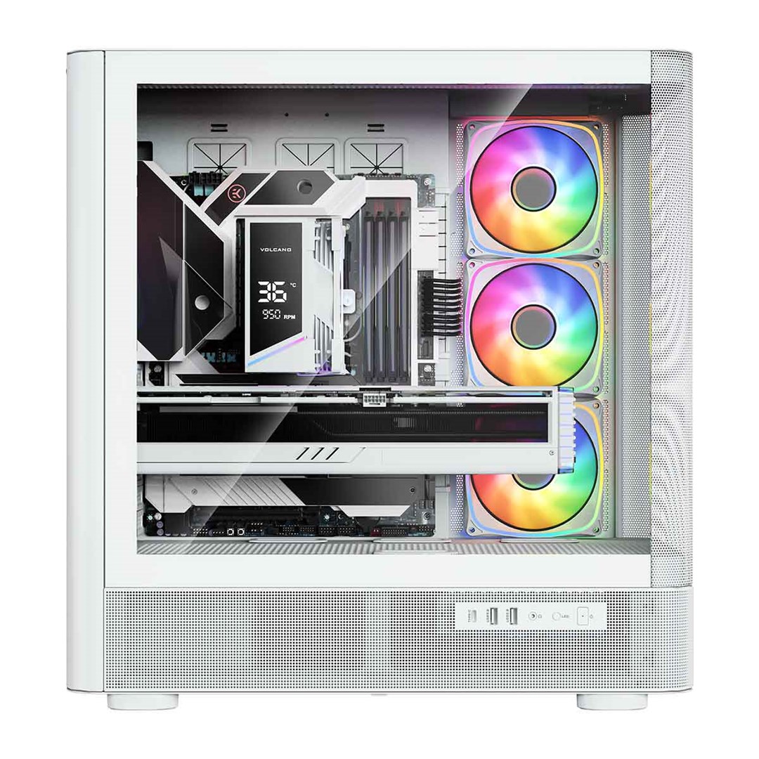 Kućište za računalo MODECOM VOLCANO AQ 500 (ARGB, Midi Tower, Bijelo)-10
