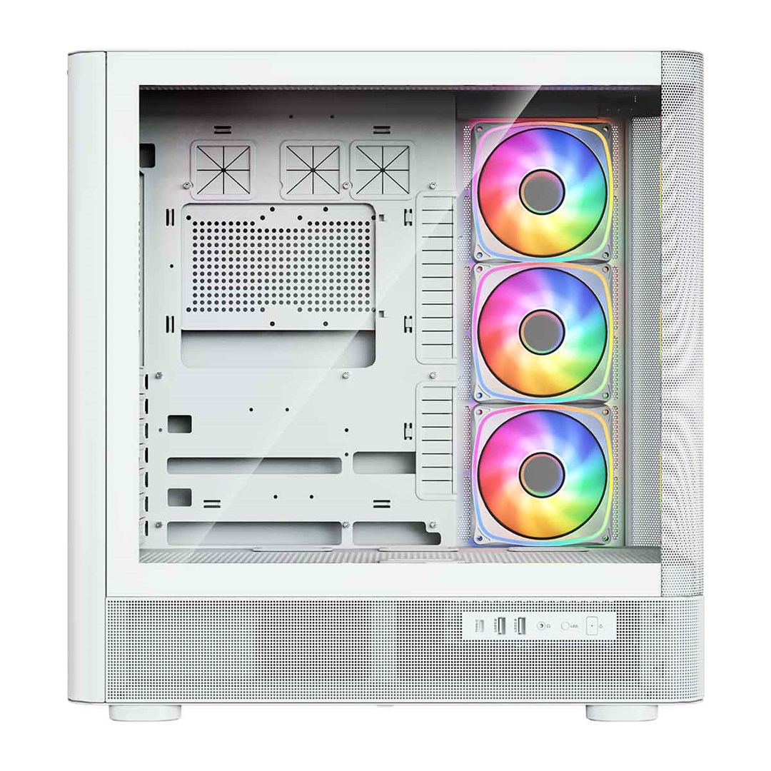 Kućište za računalo MODECOM VOLCANO AQ 500 (ARGB, Midi Tower, Bijelo)-4
