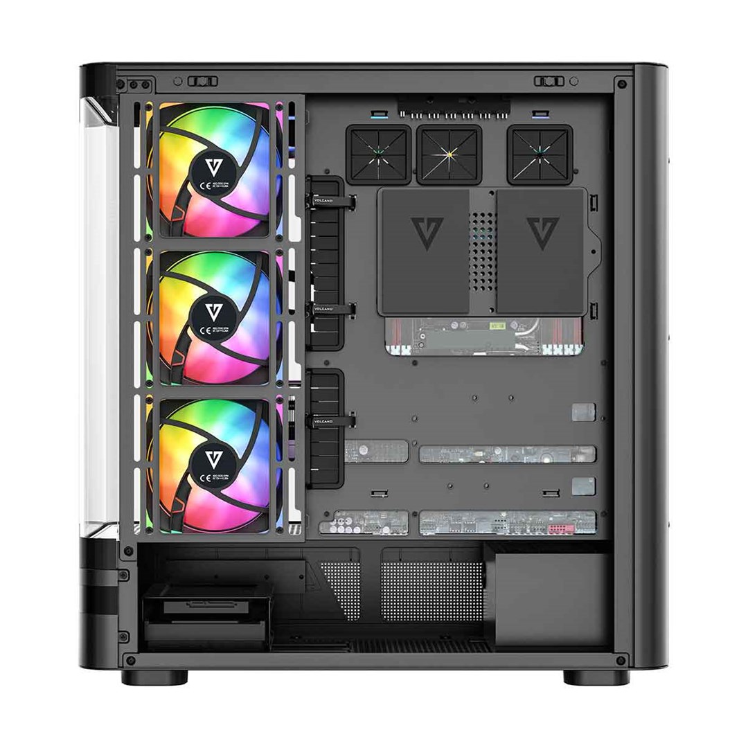 PC Kućište MODECOM VOLCANO AQ 200 (ARGB, Midi Tower, Kaljeno Staklo, Crno)-8