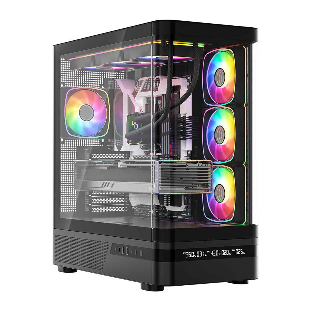 PC Kućište MODECOM VOLCANO AQ 200 (ARGB, Midi Tower, Kaljeno Staklo, Crno)-3