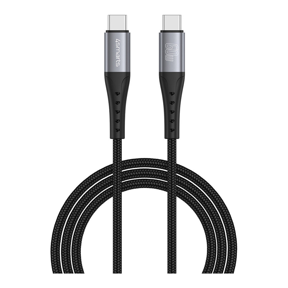 USB-C kabel 4SMARTS PrimeCord (60w, 1.5m, crni)