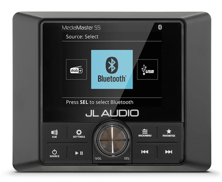 Brodski stereosustav GARMIN JL Audio MM-55 s LCD zaslonom u boji, 010-03365-00-0