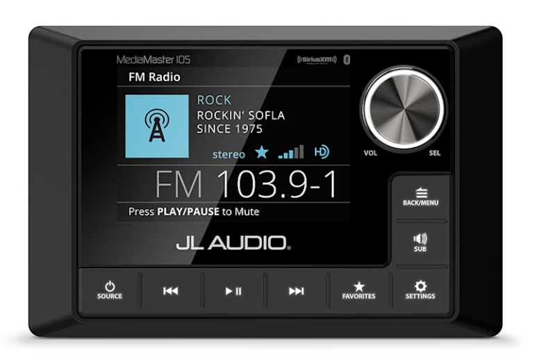 Brodski stereosustav GARMIN JL Audio MM105 s LCD zaslonom u boji, 010-03132-00-3
