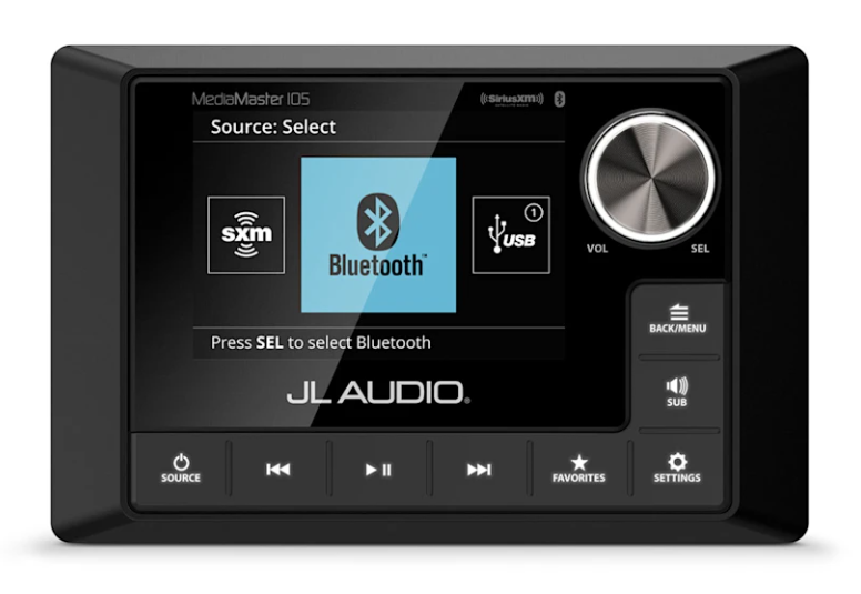Brodski stereosustav GARMIN JL Audio MM105 s LCD zaslonom u boji, 010-03132-00