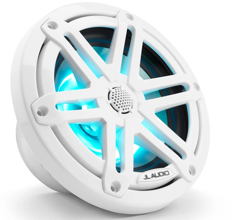 Brodski zvučnici GARMIN JL Audio M3 6,5" (koaksijalni, Sport rešetka, LED rasvjeta, Gloss White), 010-03064-00-2