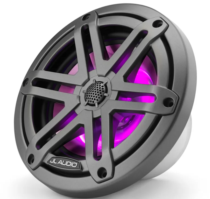 Brodski zvučnici GARMIN JL Audio M3 6,5" (koaksijalni, Sport rešetka, LED rasvjeta, Grey Metallic), 010-03062-00-3