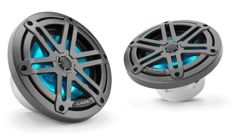 Brodski zvučnici GARMIN JL Audio M3 6,5" (koaksijalni, Sport rešetka, LED rasvjeta, Grey Metallic), 010-03062-00-0