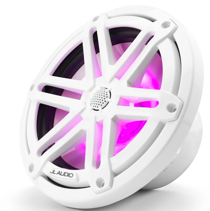 Brodski zvučnici GARMIN JL Audio M3 7,7" (koaksijalni, Sport rešetka, LED rasvjeta, Gloss White), 010-03069-00-3