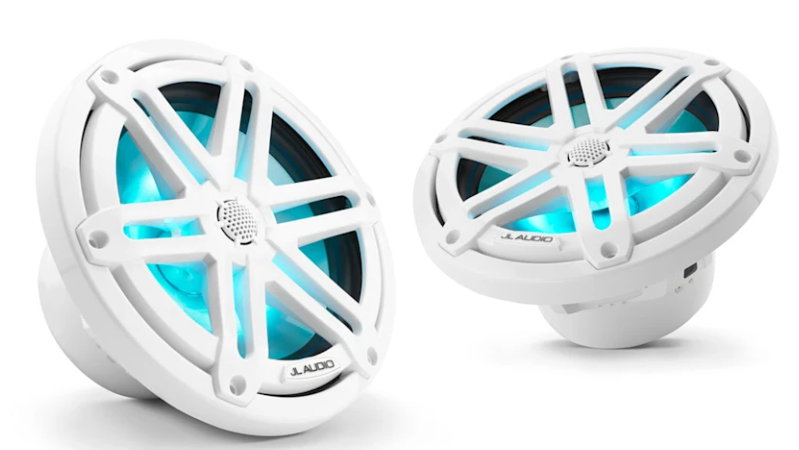 Brodski zvučnici GARMIN JL Audio M3 7,7" (koaksijalni, Sport rešetka, LED rasvjeta, Gloss White), 010-03069-00-0