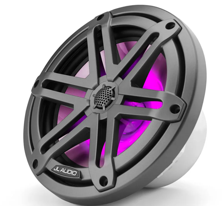 Brodski zvučnici GARMIN JL Audio M3 7,7" (koaksijalni, Sport rešetka, LED rasvjeta, Grey Metallic), 010-03067-00-3