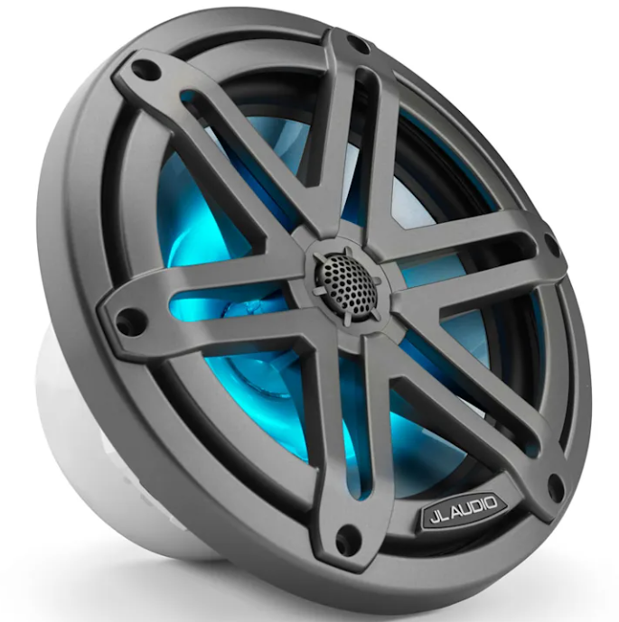 Brodski zvučnici GARMIN JL Audio M3 7,7" (koaksijalni, Sport rešetka, LED rasvjeta, Grey Metallic), 010-03067-00-2