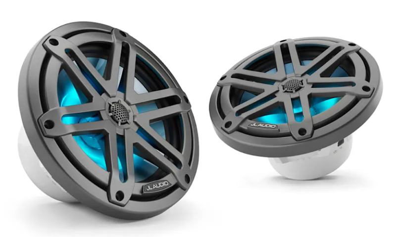 Brodski zvučnici GARMIN JL Audio M3 7,7" (koaksijalni, Sport rešetka, LED rasvjeta, Grey Metallic), 010-03067-00-0