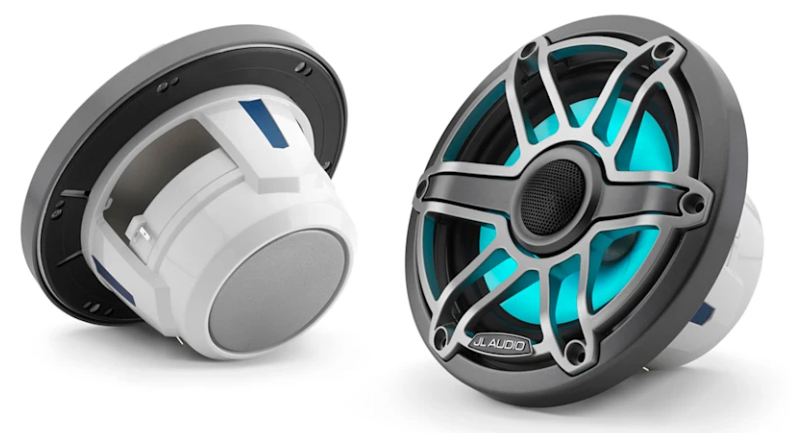 Brodski zvučnici GARMIN JL Audio M6 7,7" (koaksijalni, Sport rešetka, transflective LED rasvjeta, Grey Metallic), 010-03076-00-0