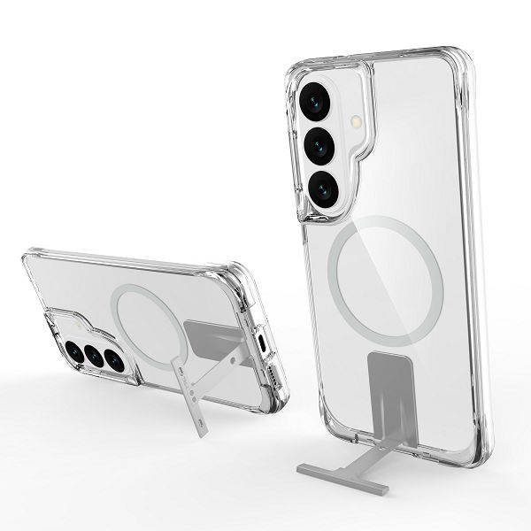 Maska MAX MOBILE za Samsung Galaxy S26 (tpu, drop-proof, magsafe, kickstand, prozirna)-0