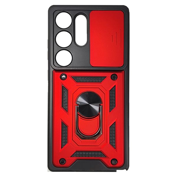 Maska MAX MOBILE za Samsung Galaxy S26 Ultra (tpu, anti-shock, s prstenom, crvena)
