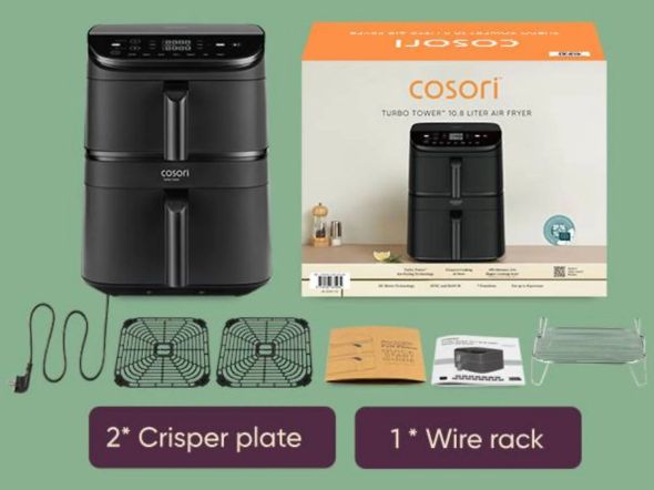 Friteza na vrući zrak COSORI (10.8l, crna)-5