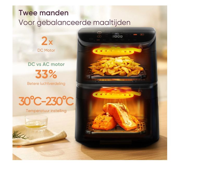 Friteza na vrući zrak COSORI (10.8l, crna)-2