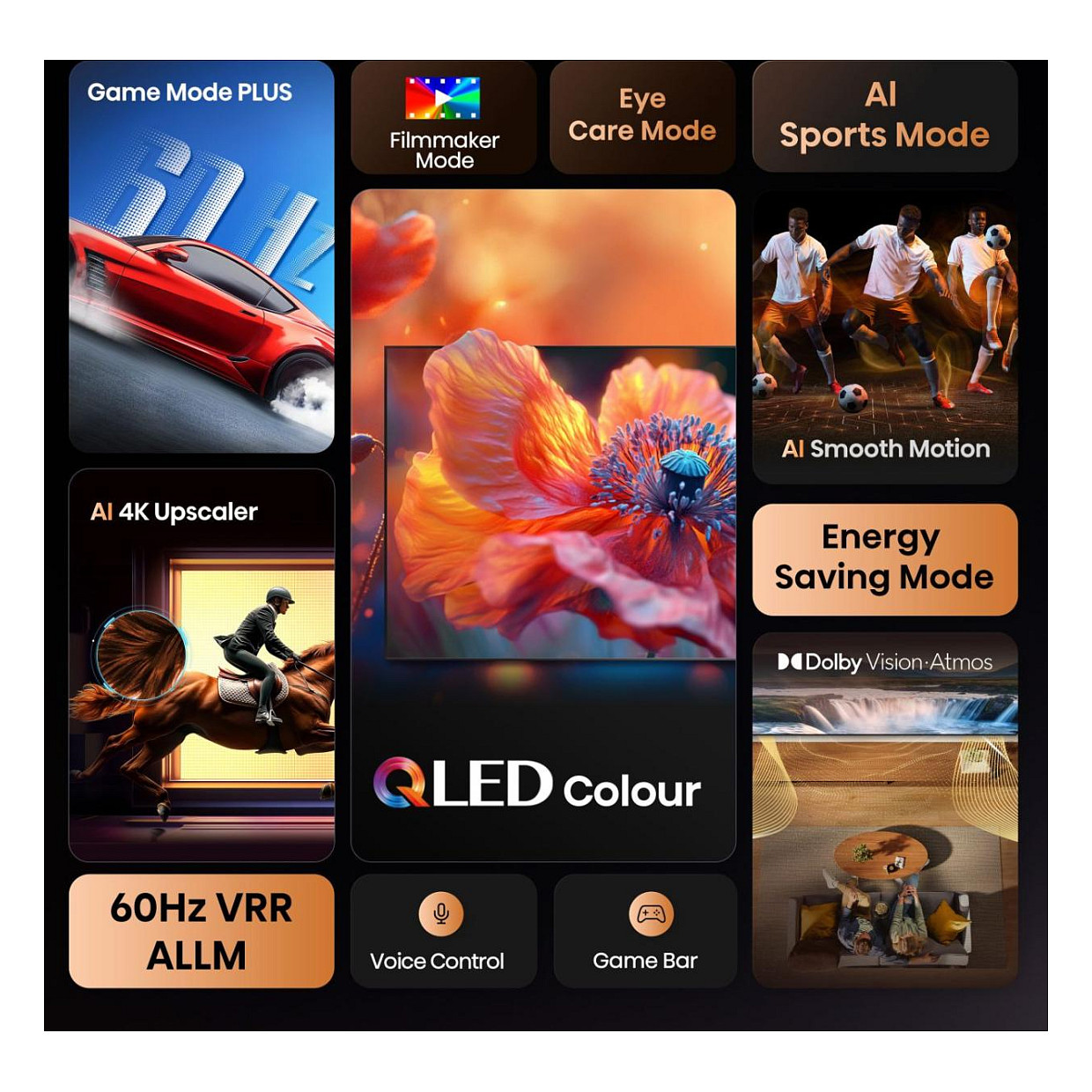 TV HISENSE QLED 85E77Q VIDAA (214 cm, 4K UHD, HDR10+ Adaptive, Dolby Atmos, Smart TV)-9