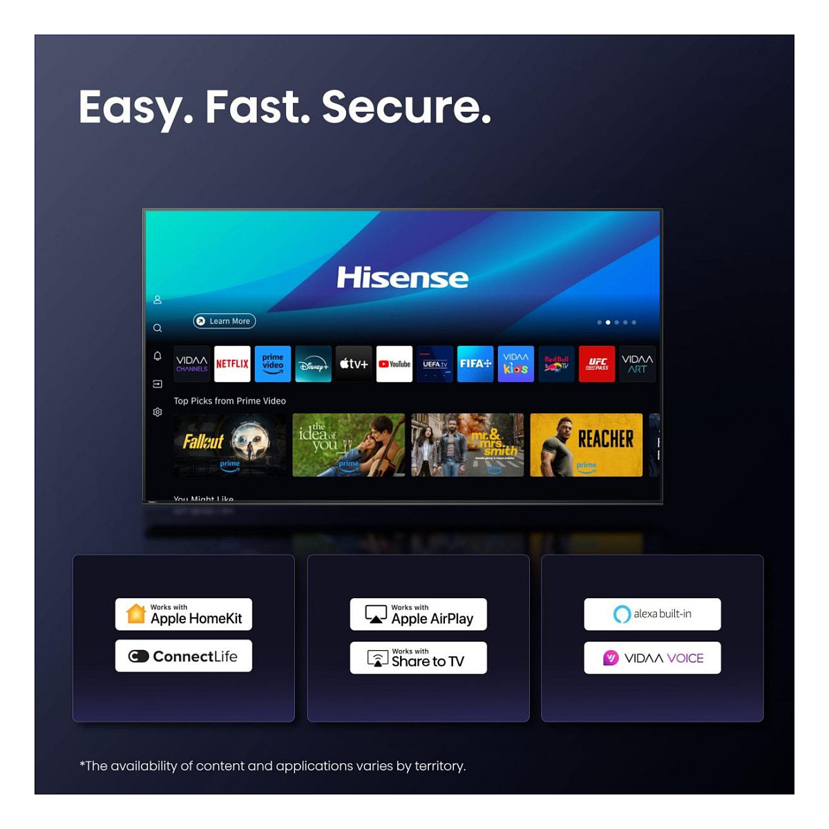 TV HISENSE QLED 85E77Q VIDAA (214 cm, 4K UHD, HDR10+ Adaptive, Dolby Atmos, Smart TV)-14
