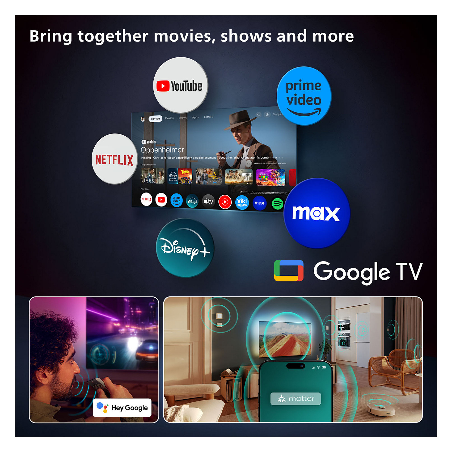 TV PHILIPS OLED 77OLED810/12 Google TV (194 cm, 4K UHD Ambilight, HDR10+, Dolby Vision, Dolby Atmos, Smart TV)-14