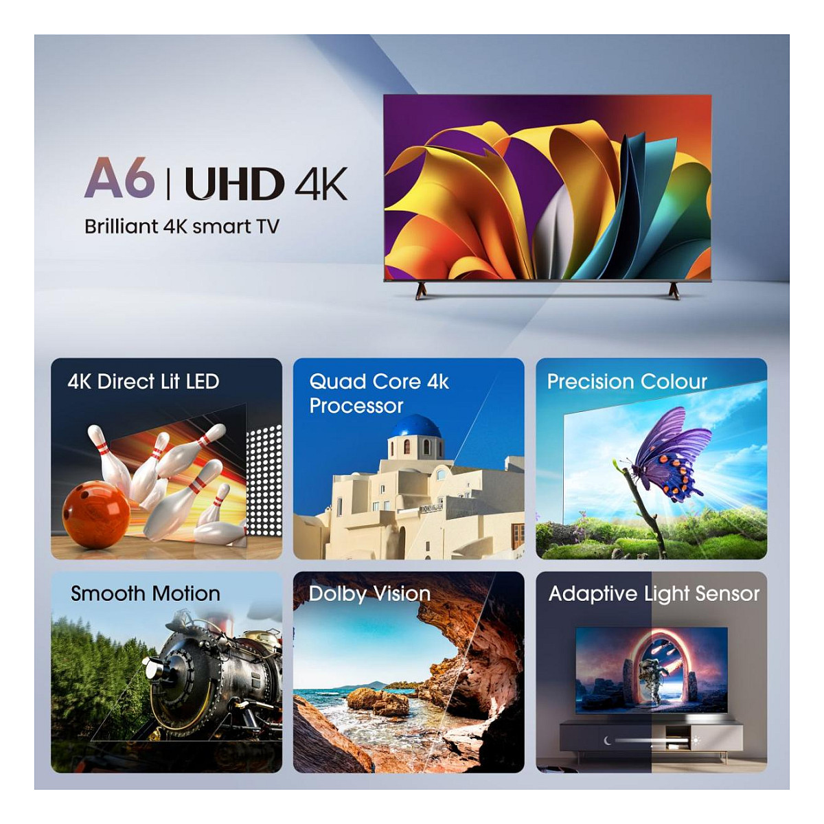 TV HISENSE D-LED 85E6NT VIDAA (215 cm, 4K UHD, HDR10+, Dolby Audio, Smart TV)-9