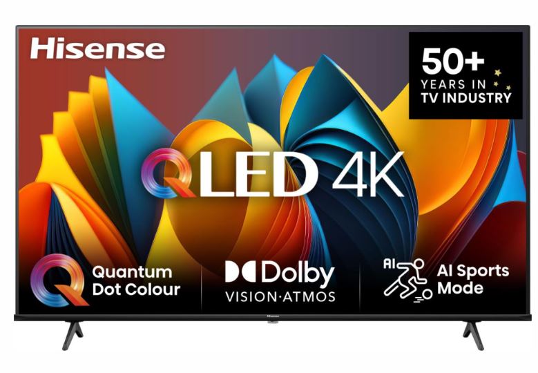 TV HISENSE QLED 75E77NQ VIDAA U7.6 (189 cm, 4K UHD, HDR10+ Adaptive, Dolby Atmos, Smart TV)