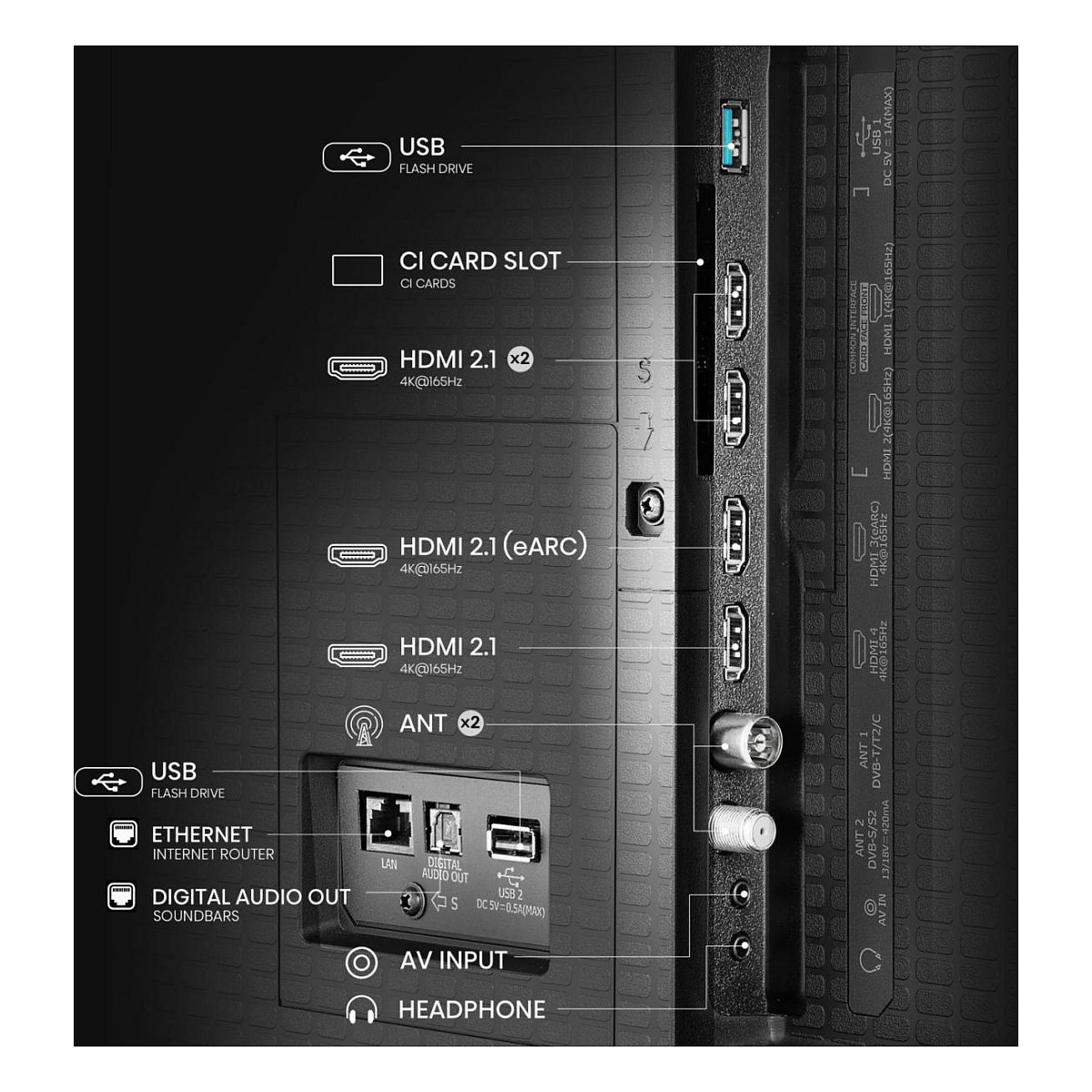 TV HISENSE 100U7NQ Mini LED VIDAA (254 cm, 4K UHD, HDR10+ Adaptive, Dolby Atmos, Smart TV)-22