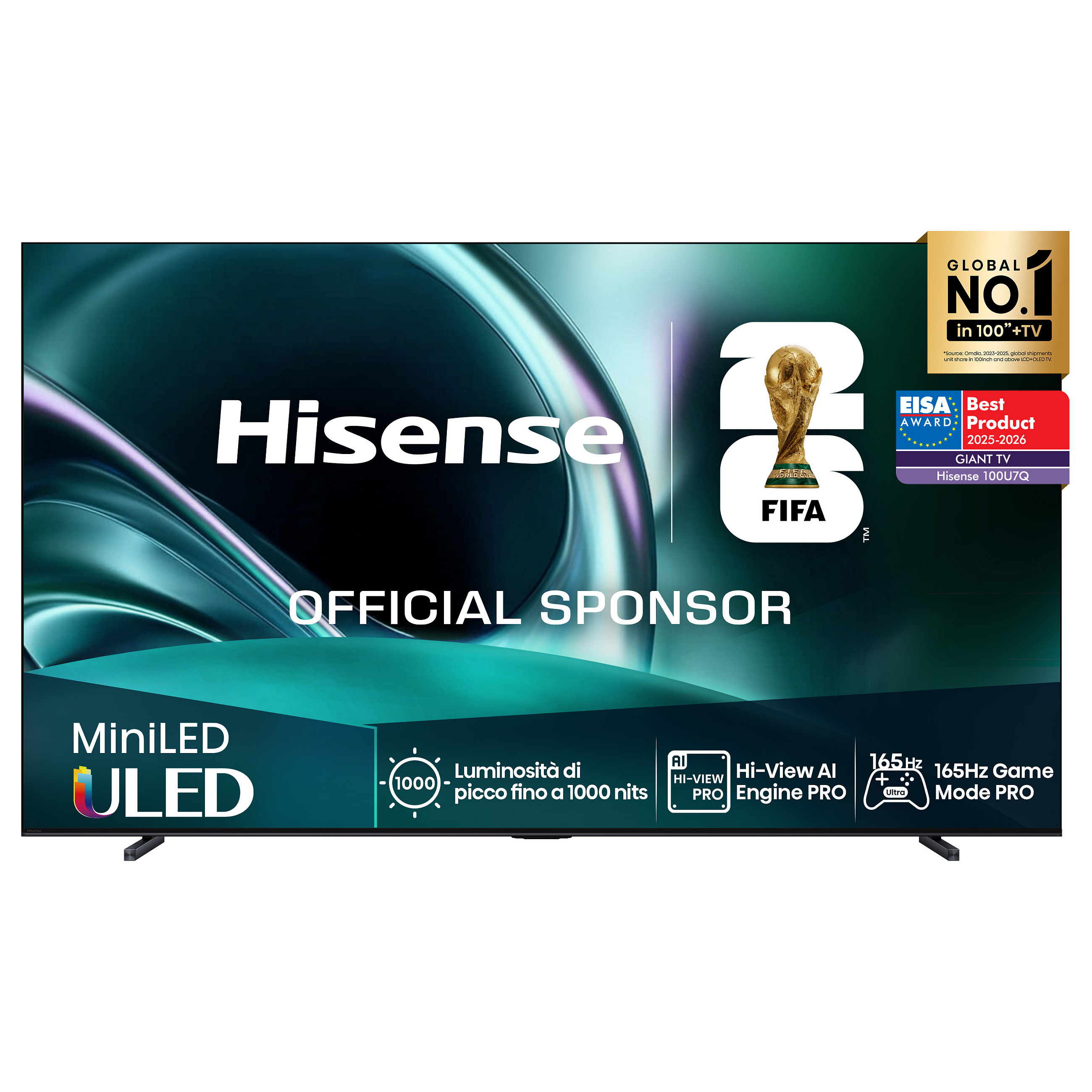 TV HISENSE 100U7NQ Mini LED VIDAA (254 cm, 4K UHD, HDR10+ Adaptive, Dolby Atmos, Smart TV)-24
