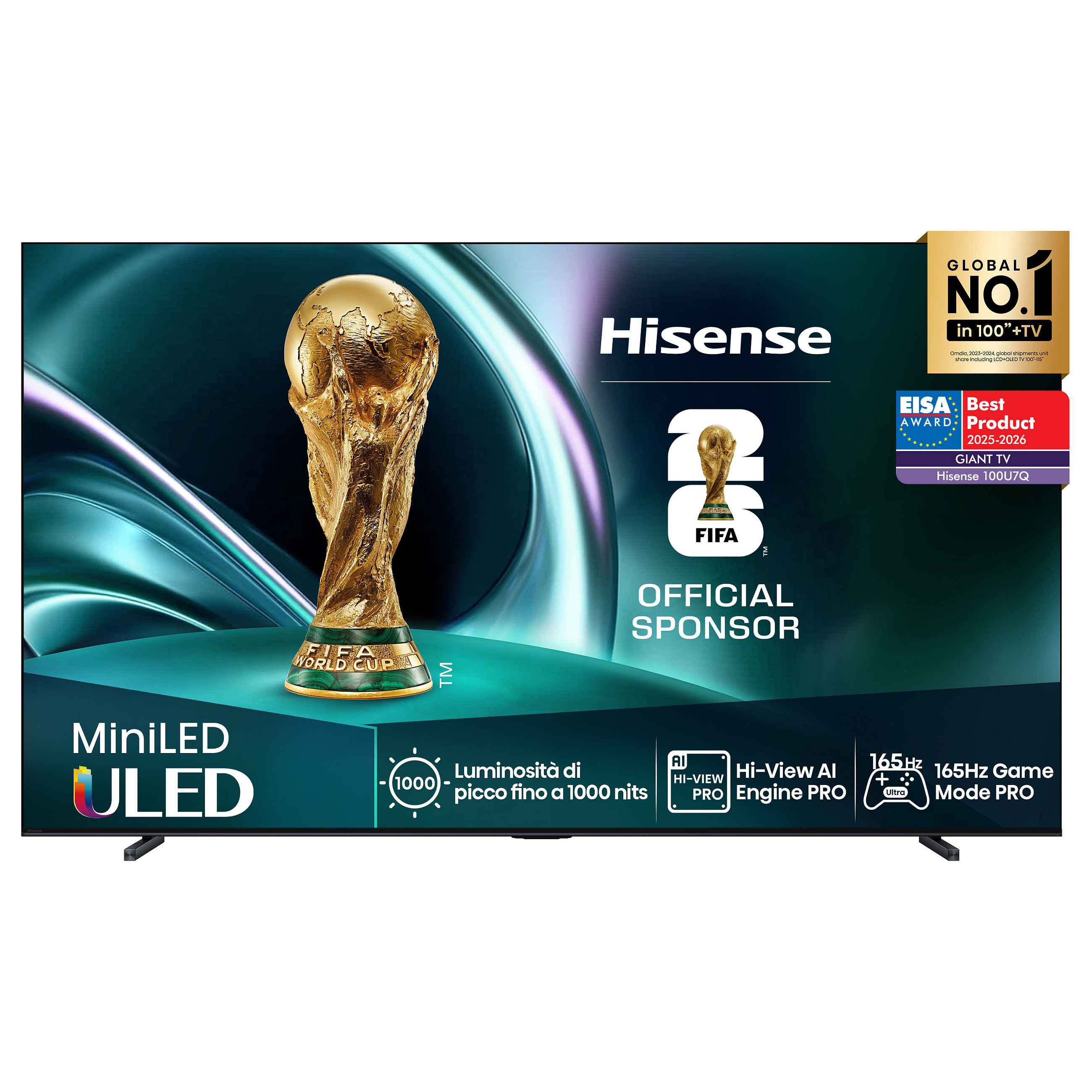 TV HISENSE 100U7NQ Mini LED VIDAA (254 cm, 4K UHD, HDR10+ Adaptive, Dolby Atmos, Smart TV)-25