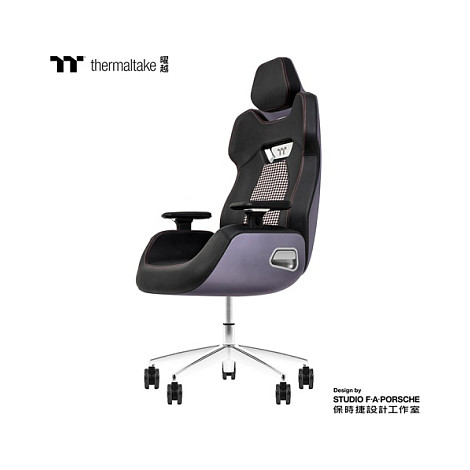 Gaming stolica THERMALTAKE Argent E700 (prava koža, svemirski siva, houndstooth tkanina)-1