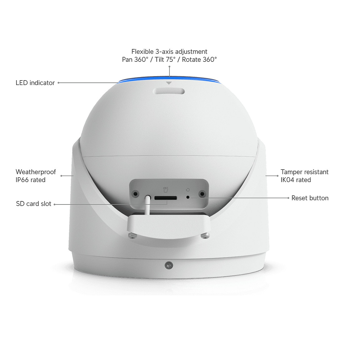 Nadzorna kamera UBIQUITI UVC-G6-Pro-Turret-W (bijela)-11
