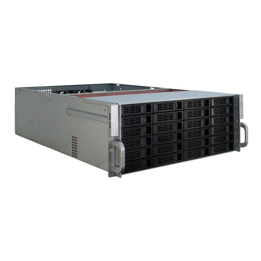 Rack kućište INTER-TECH 4U-4424 (4u, atx/eatx/eeb/mini-itx/uatx, crno-srebrno)-1