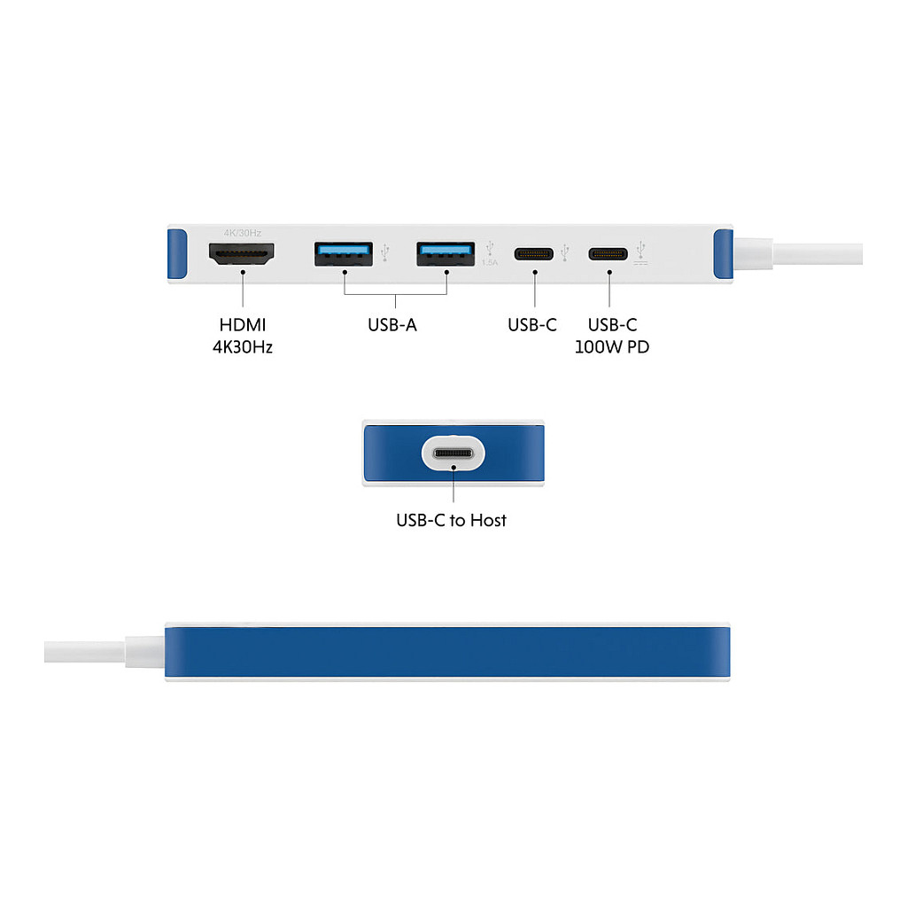 USB-C hub TARGUS HyperDrive Flex (5-port, plavi)-6