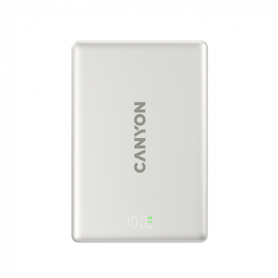 Prijenosna baterija CANYON OnPower 511 CNS-CPB511G (magnetska, 10000mah, pd 20w, aluminijska, siva)-2