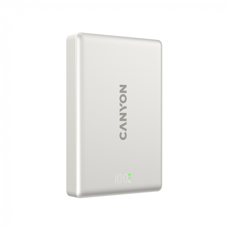 Prijenosna baterija CANYON OnPower 511 CNS-CPB511G (magnetska, 10000mah, pd 20w, aluminijska, siva)-0