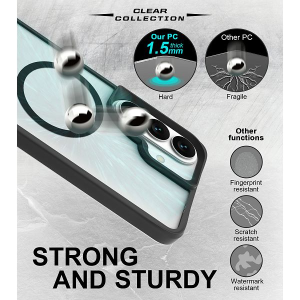 Maska MAX MOBILE Combat X za Samsung Galaxy S26 Plus (drop-proof, magsafe, slim, crna)-3