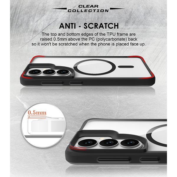 Maska MAX MOBILE Combat X za Samsung Galaxy S26 Plus (drop-proof, magsafe, slim, crna)-2