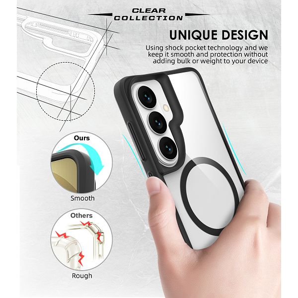 Maska MAX MOBILE Combat X za Samsung Galaxy S26 Plus (drop-proof, magsafe, slim, crna)-1