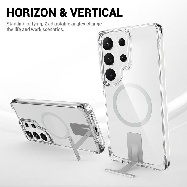 Maska MAX MOBILE Drop-Proof Pure za Samsung Galaxy S26 Ultra (tpu, magsafe, kickstand, prozirna)-1