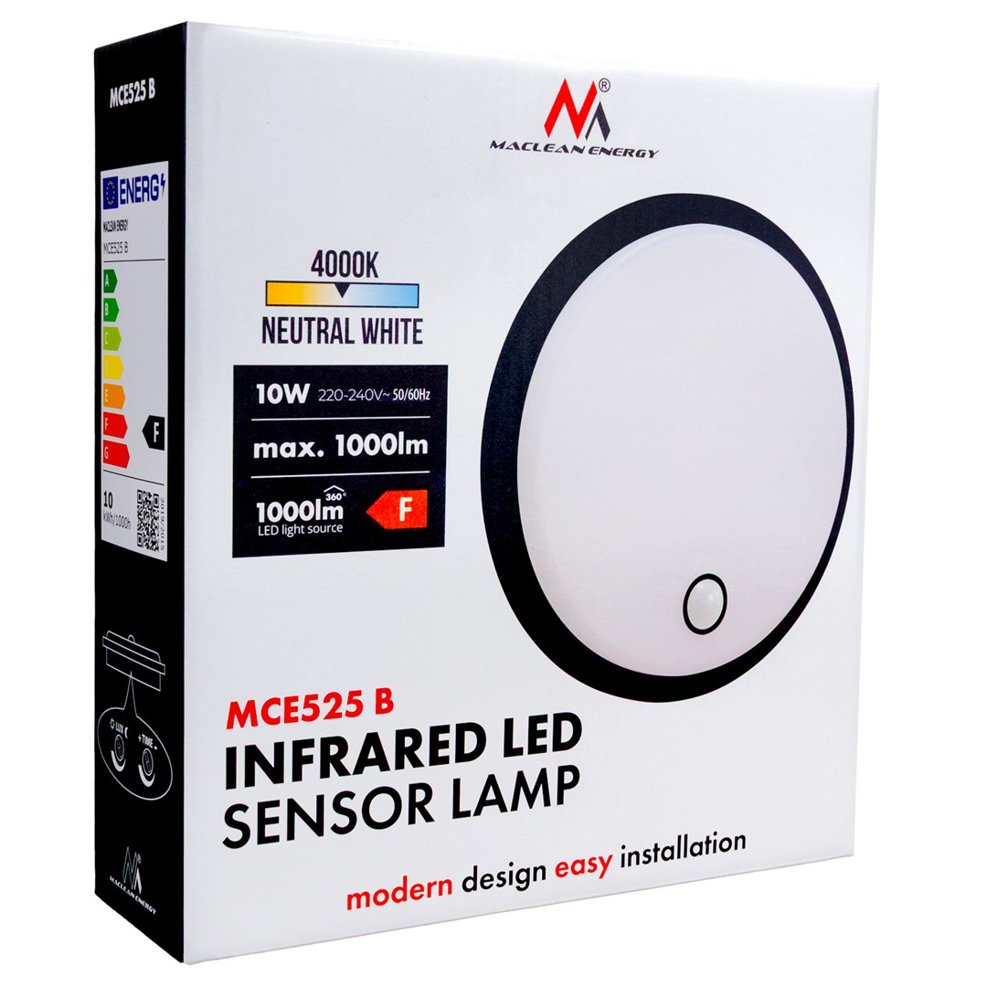 LED lampa sa senzorom pokreta MACLEAN MCE525 B (1W, 80lm, 4000K, baterijska, crna)-8