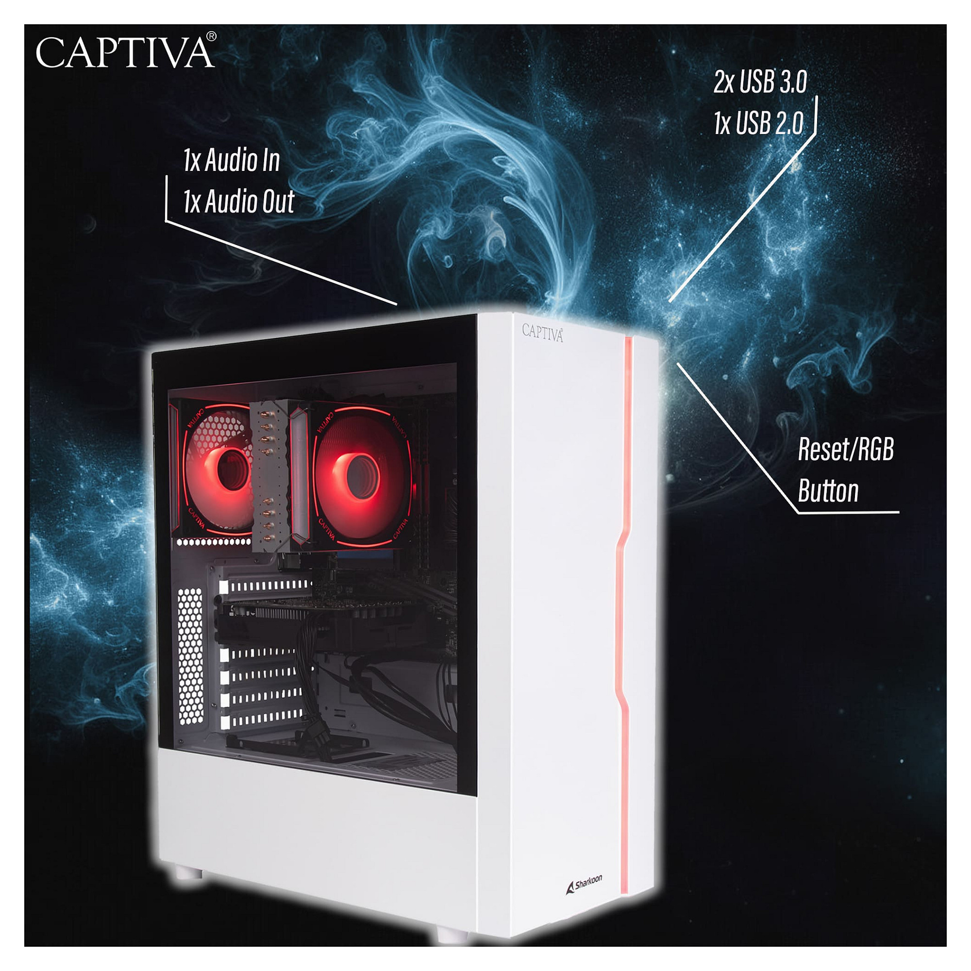 Stolno računalo CAPTIVA Advanced Gaming R94-169 (Ryzen 7 5700X, 32GB RAM, 1TB SSD, RTX 4060 Ti, Windows 11 Home) White-5