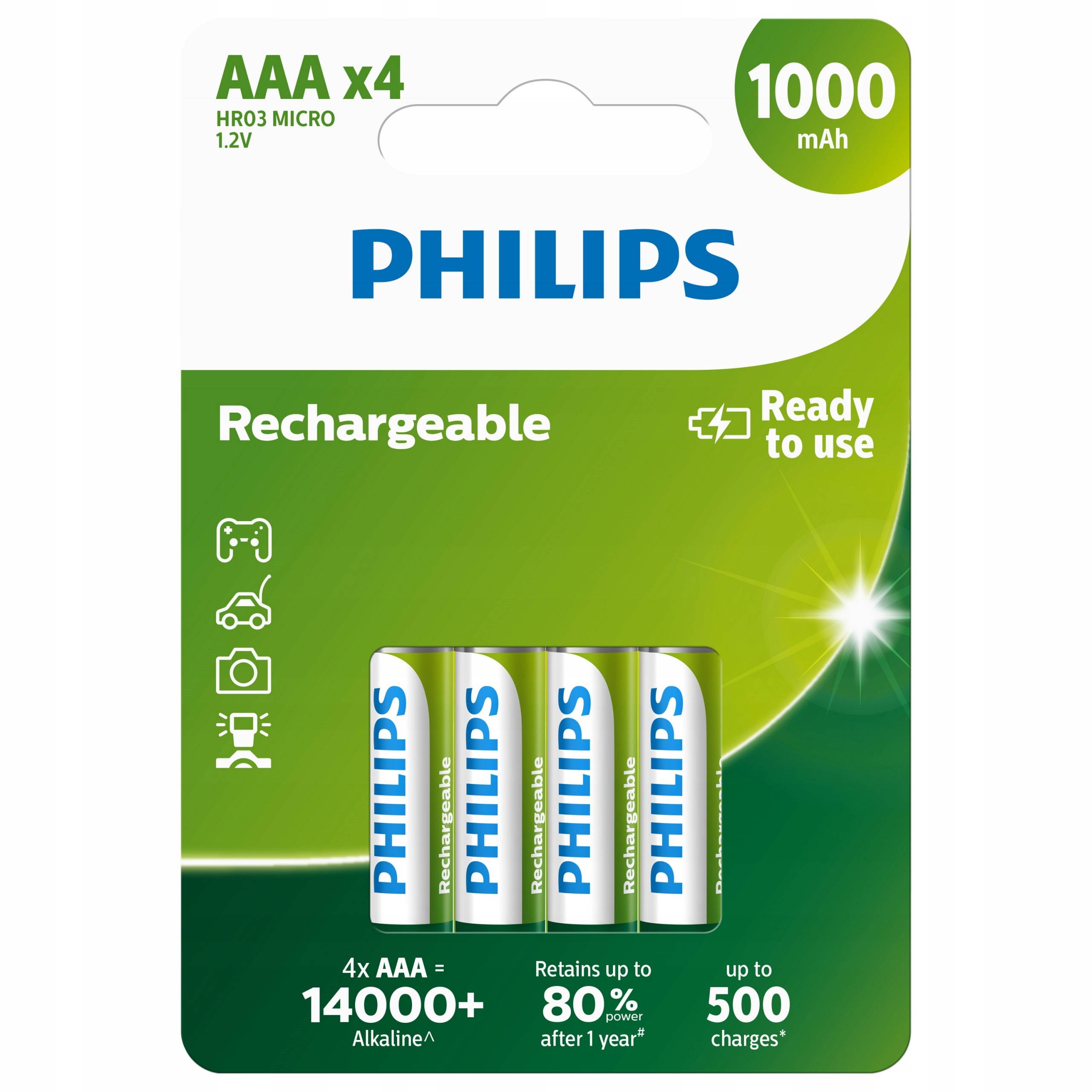 Punjive baterije PHILIPS AAA (4 komada, 1000 mah)