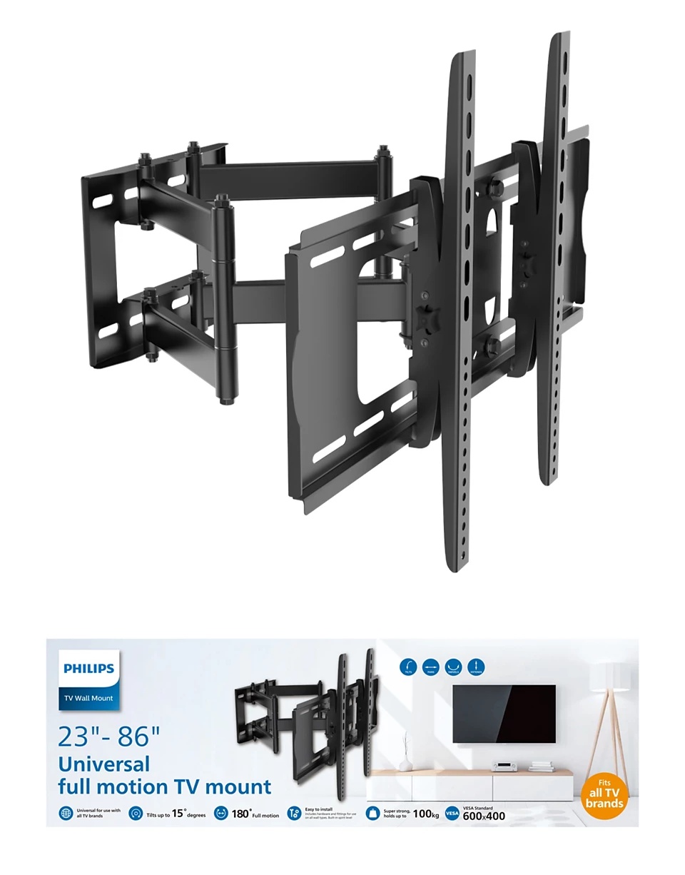 Nosač PHILIPS SQM9640 (zglobni, za tv 23"-86", do 55kg)
