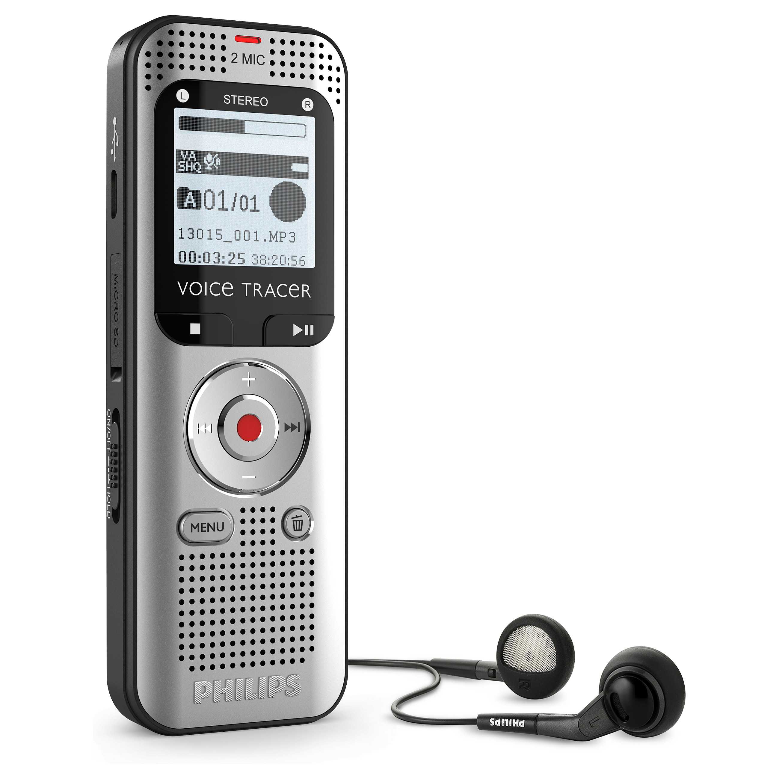 Diktafon PHILIPS DVT2015 (8gb, stereo mp3 snimanje)-2
