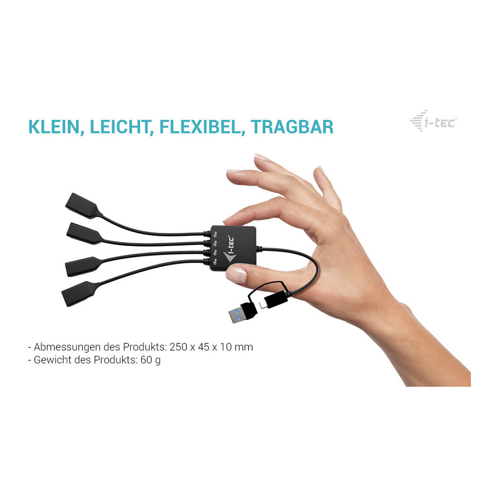 USB Hub I-TEC Cable HUB 4 port (2x usb-c 3.2 gen 1, 2x usb-a 3.2 gen 1)-8