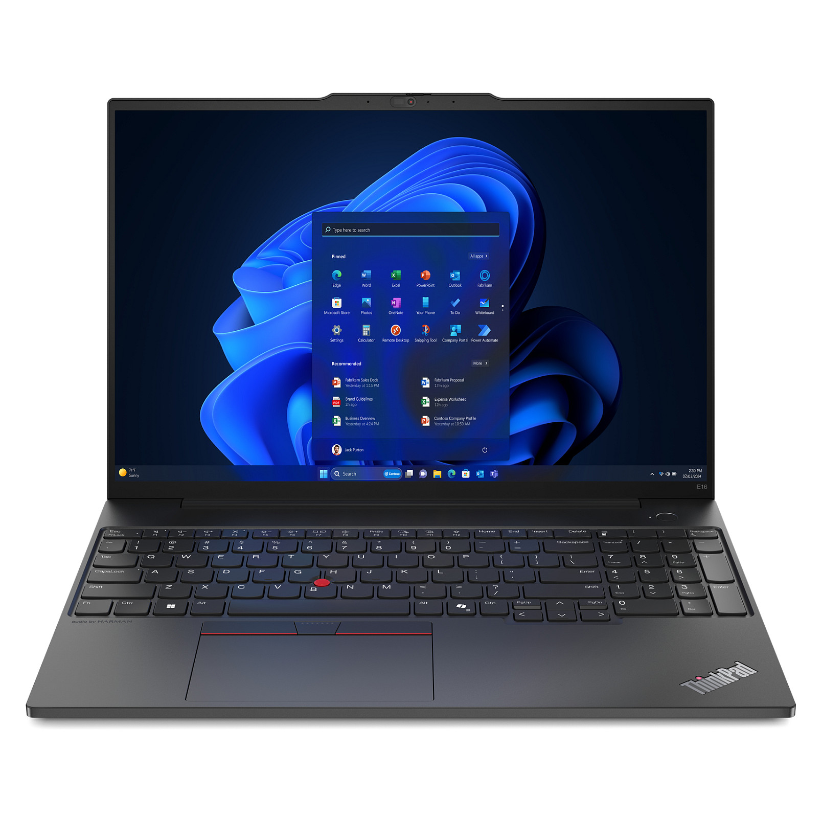 Laptop LENOVO ThinkPad E16 G2 (16", Intel Core Ultra 7 155H, 32GB, 1TB SSD, Windows 11 Pro) crni – internacionalna non HR tipkovnica-0